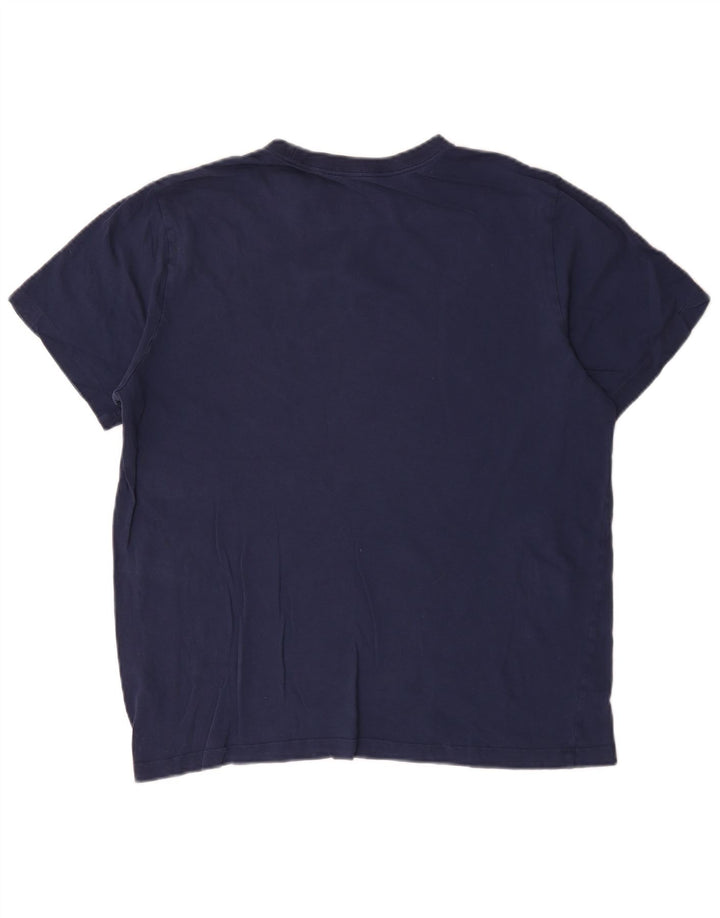 Nike Herren T-Shirt Top Large Marineblau Baumwolle