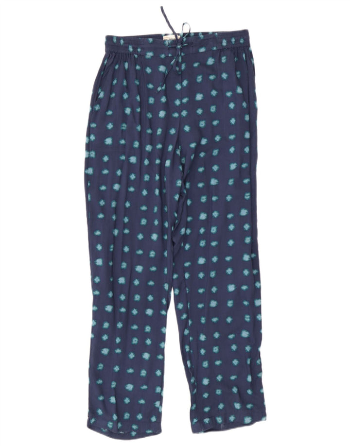 Fat Face Damen-Hose mit abstraktem Muster, UK 10, Größe S, W30, L27, Blau
