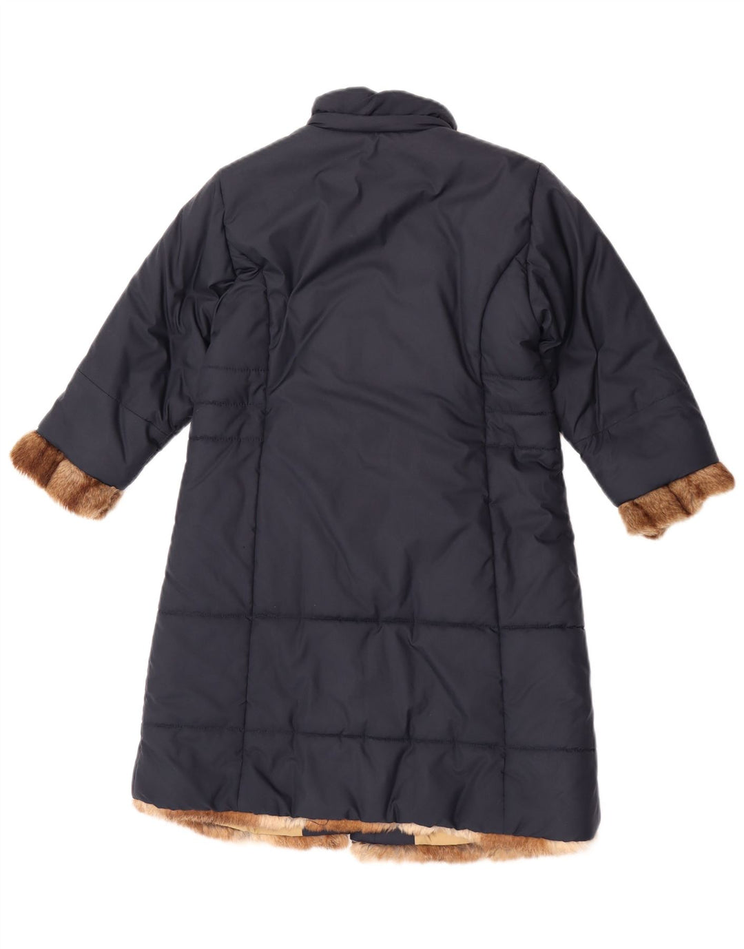 Moncler Wattierter Mantel für Mädchen, 5–6 Jahre, marineblaues Polyester