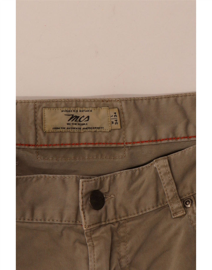 Gerade Chino-Hose für Herren von Marlboro Classics, W34, L29, Beige