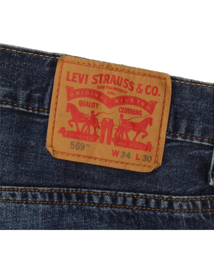 LEVI'S Womens 569 Denim Shorts W34 Large Navy Blue Vintage Levi's and Second-Hand Levi's from Messina Hembry 