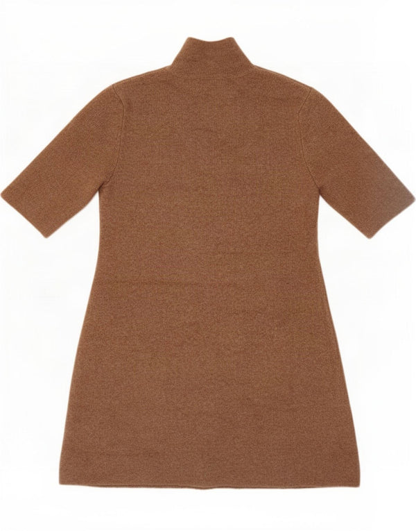 Kurzärmliges Pulloverkleid für Damen von Zara, Gr. 10, Größe S, Braun, Acryl