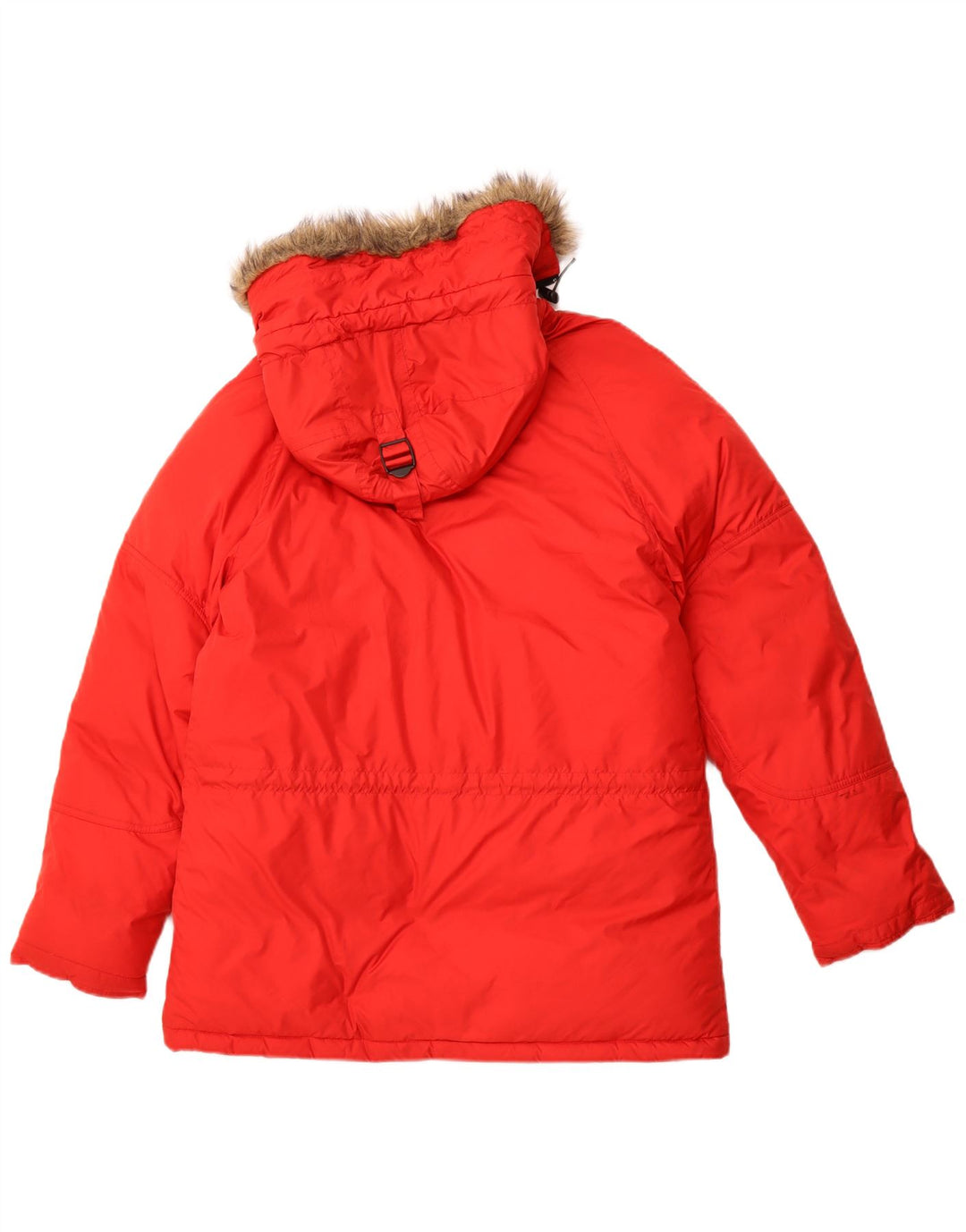 RALPH LAUREN Damen Parka mit Kapuze, UK 14, mittelrot, Winter