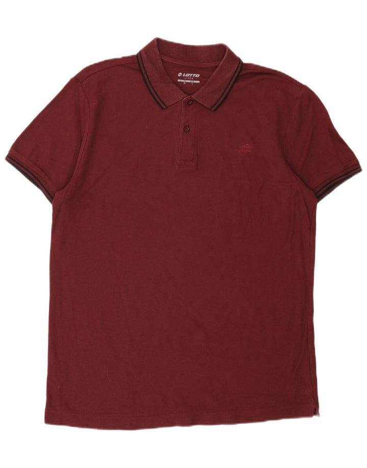 Lotto Herren-Poloshirt, groß, Burgunderrot