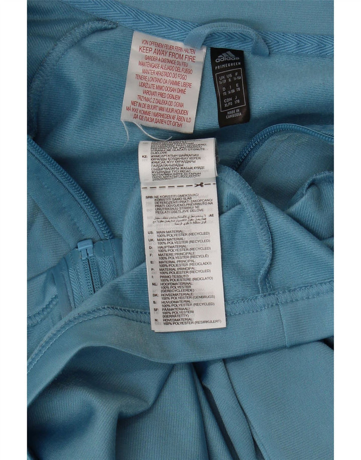 ADIDAS Girls Tracksuit Top Jacket 14-15 Years Blue Polyester Vintage Adidas and Second-Hand Adidas from Messina Hembry 