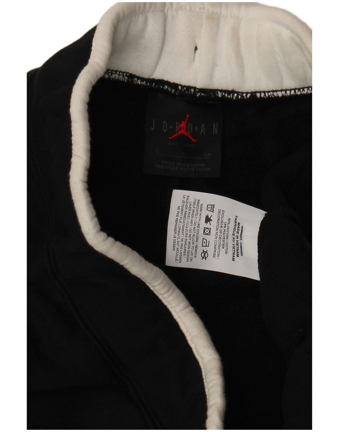 JORDAN Womens Graphic Trainingshose Jogger UK 10 Small Schwarz Baumwolle