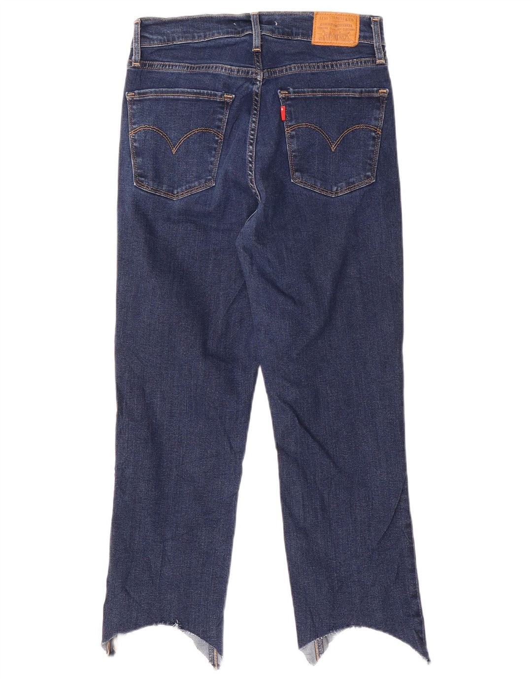 Levi's Damen 724 Crop High Rise Straight Jeans W28 L23 Blau
