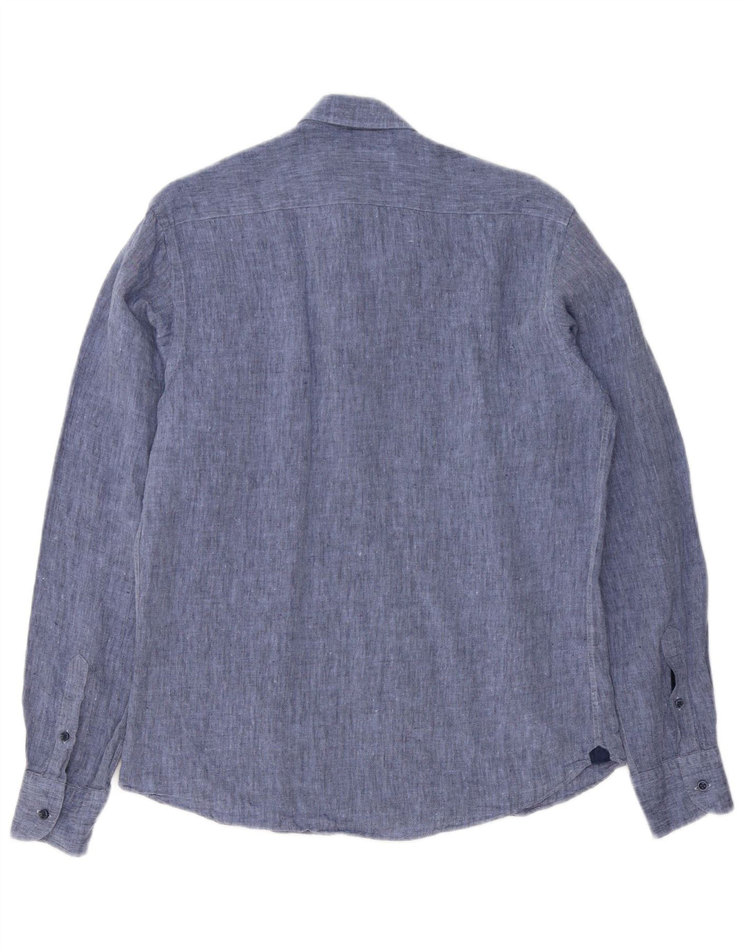 Massimo Dutti Herrenhemd Mittelblaues Leinen