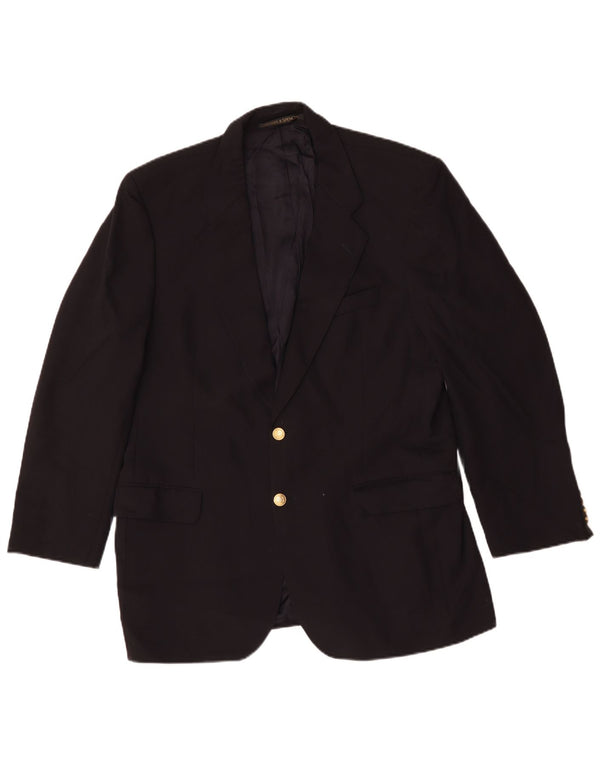 Marks & Spencer Herren-Blazer mit 2 Knöpfen, UK 42, große marineblaue Wolle