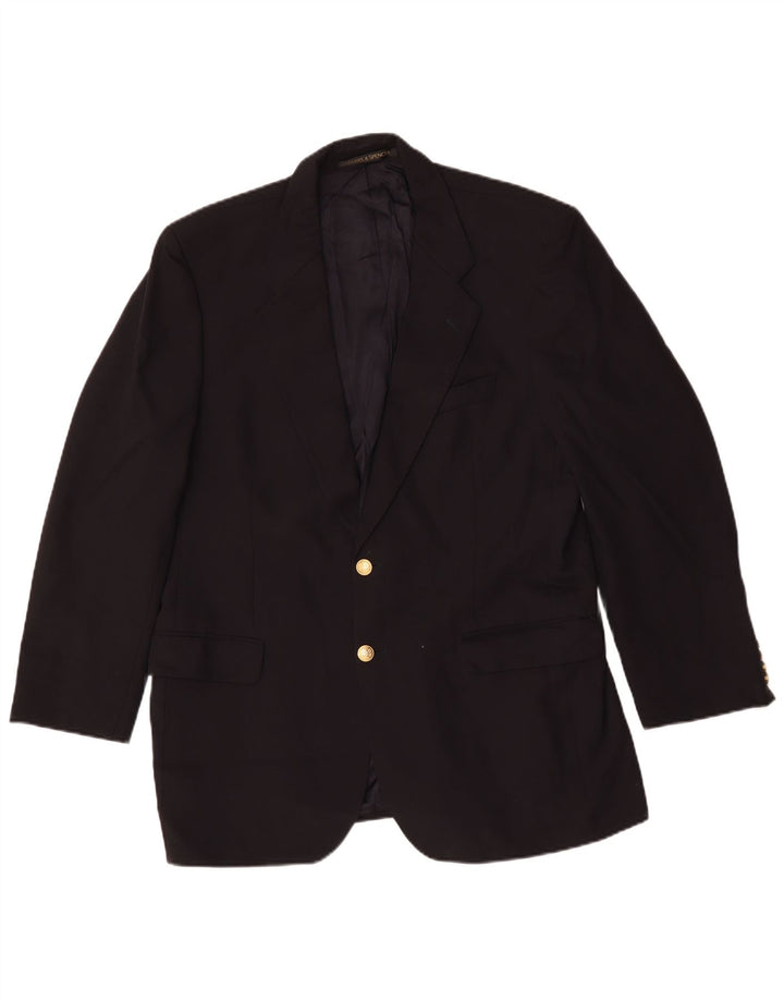 Marks & Spencer Herren-Blazer mit 2 Knöpfen, UK 42, große marineblaue Wolle