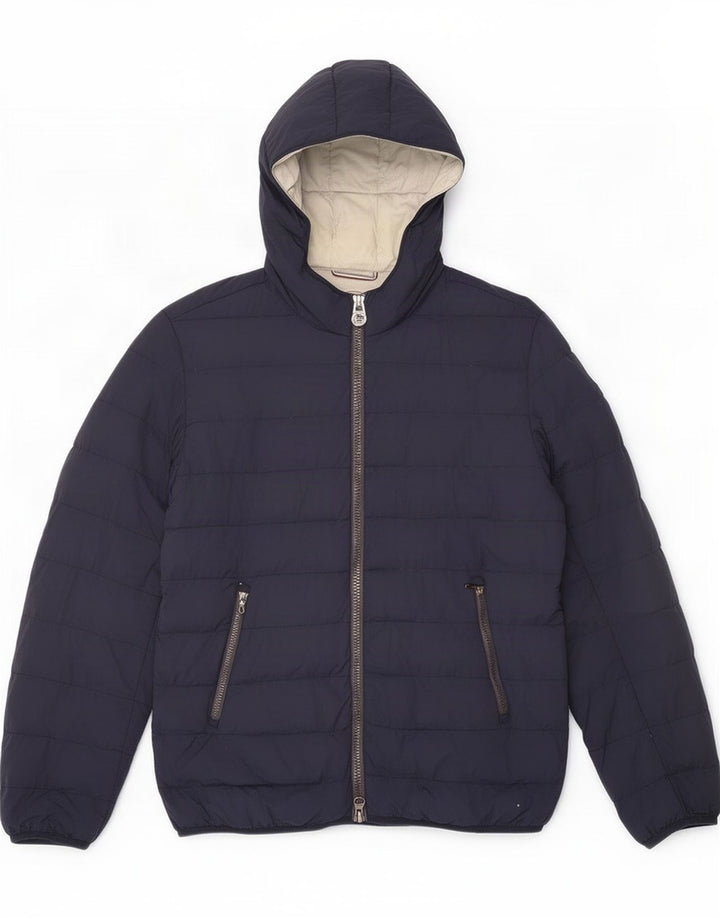 Colmar Herren-Jacke mit Kapuze, wattiert, Größe 52, groß, marineblau, Polyamid