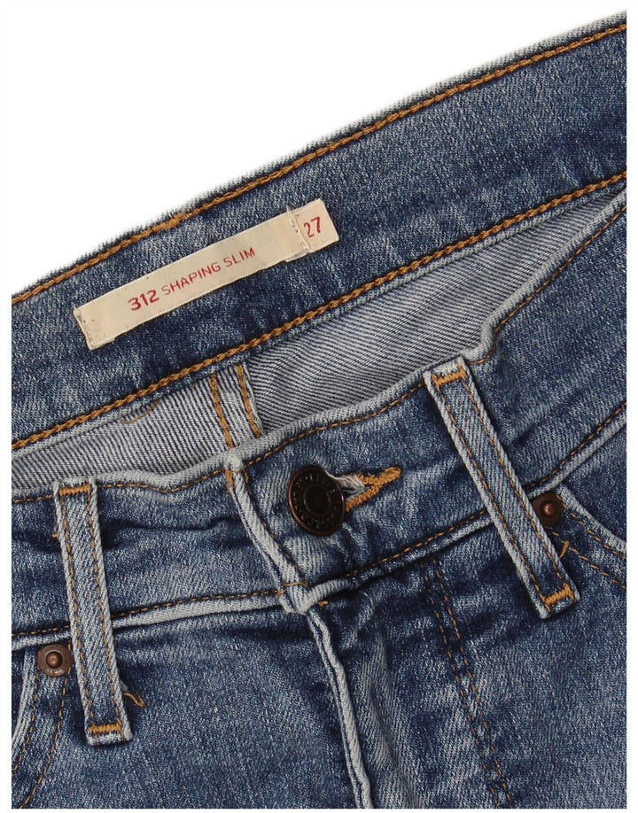 LEVI'S Womens 312 Shaping Slim Jeans W27 L32 Blue Cotton