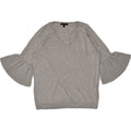 BANANA REPUBLIC Womens 3/4 Sleeve V-Neck Jumper Sweater UK 16 Large Grey | Vintage Banana Republic | Thrift | Second-Hand Banana Republic | Used Clothing | Messina Hembry 