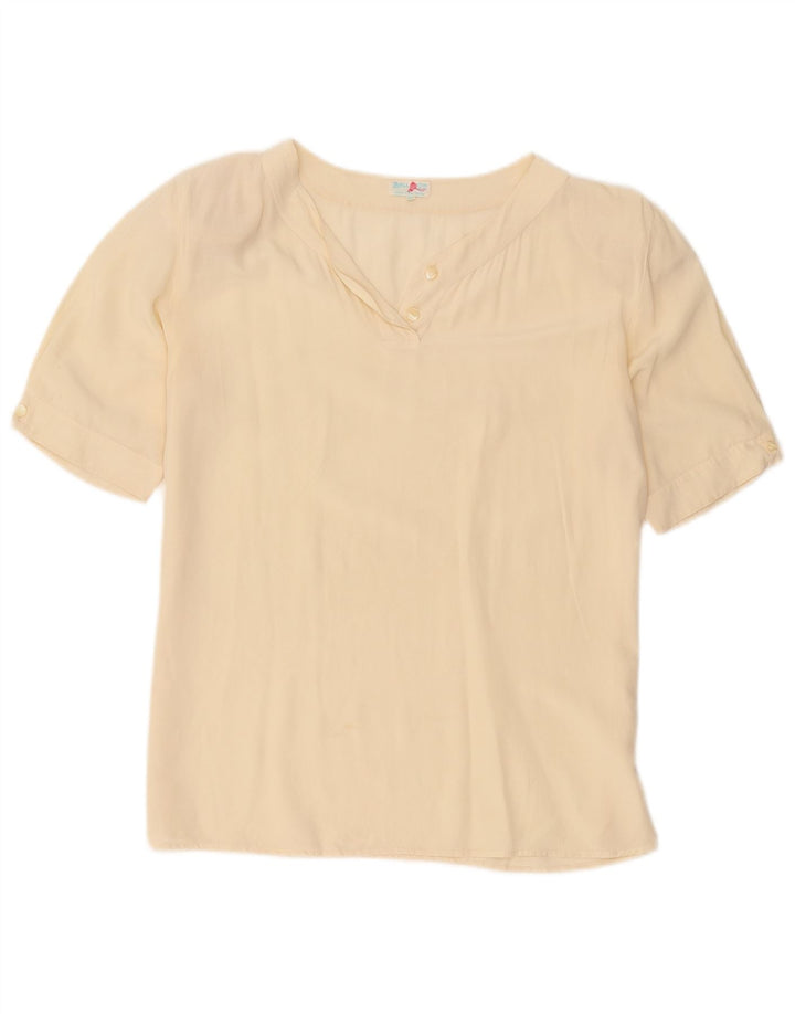 Balloon Damen Bluse Top EU 38 Mittelbeige Seide