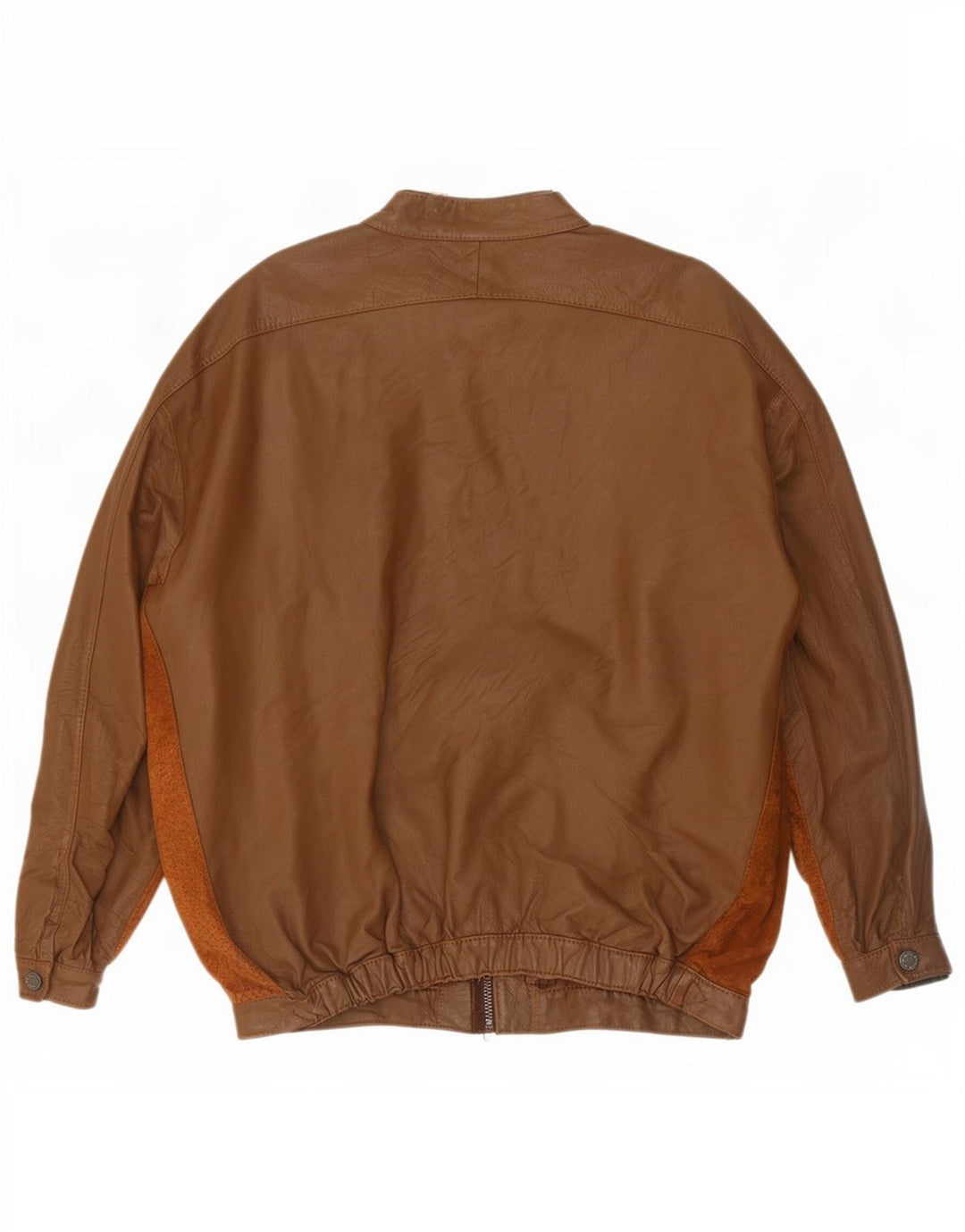 Vintage Herren Bomber Lederjacke UK 38 Mittelbraun Farbblock