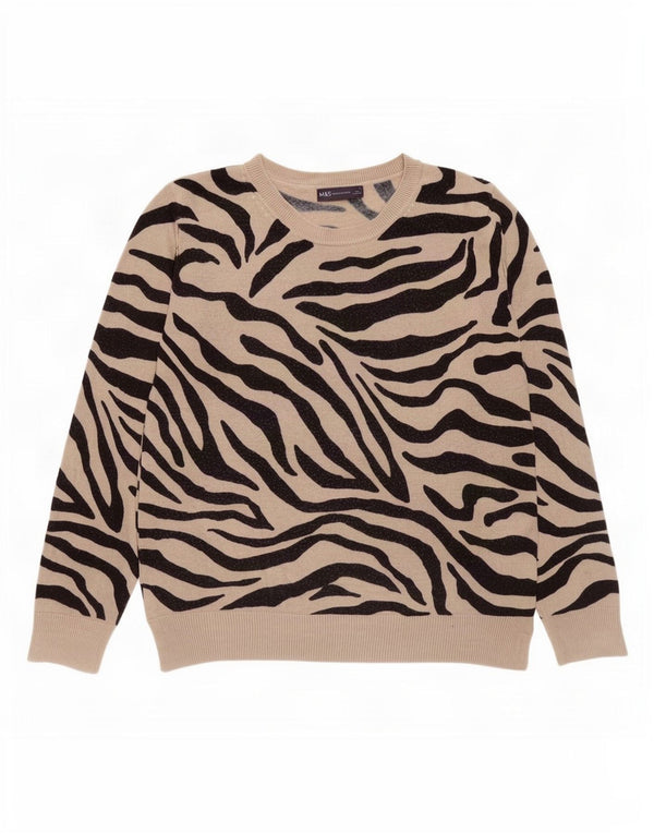 Marks & Spencer Damen-Pullover mit U-Boot-Ausschnitt, UK 12, Mittelbeige