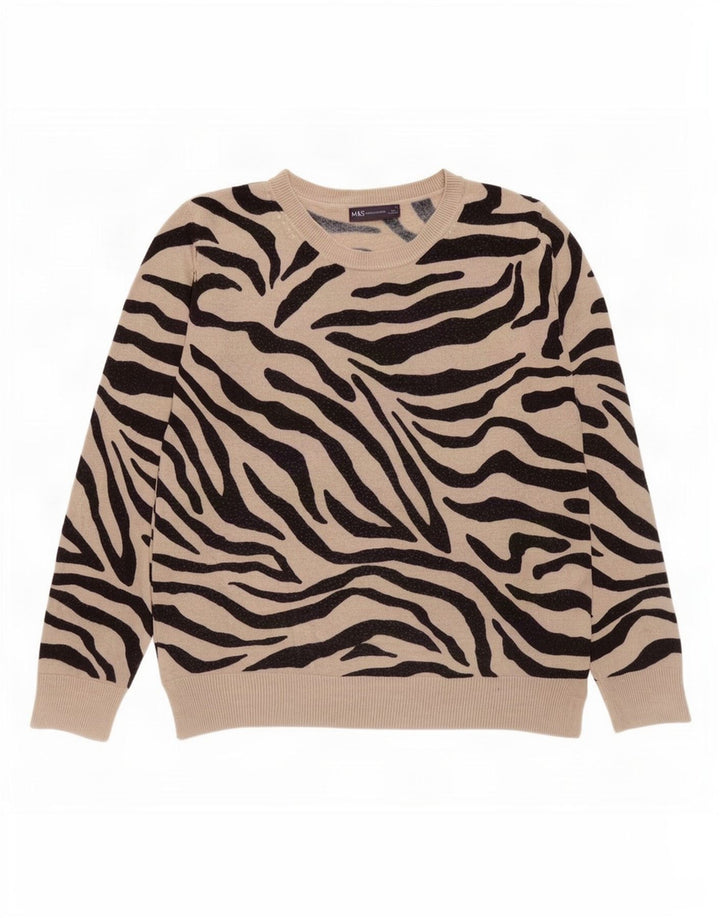 Marks & Spencer Damen-Pullover mit U-Boot-Ausschnitt, UK 12, Mittelbeige