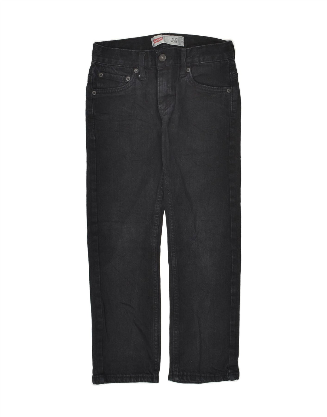 LEVI'S Girls 511 Straight Jeans 7-8 Years W24 L22  Black Cotton | Vintage Levi's | Thrift | Second-Hand Levi's | Used Clothing | Messina Hembry 