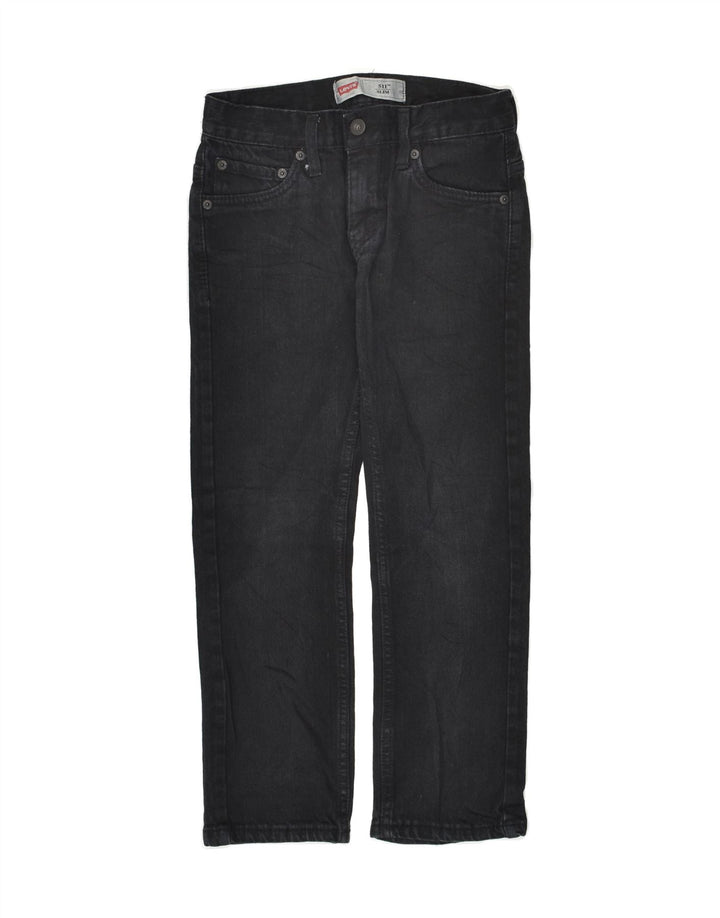 LEVI'S Girls 511 Straight Jeans 7-8 Years W24 L22  Black Cotton | Vintage Levi's | Thrift | Second-Hand Levi's | Used Clothing | Messina Hembry 