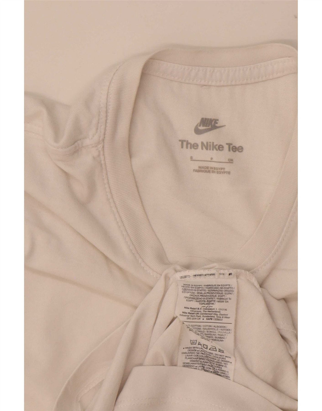 Nike Herren T-Shirt Top Small aus weißer Baumwolle