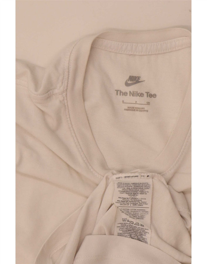 Nike Herren T-Shirt Top Small aus weißer Baumwolle