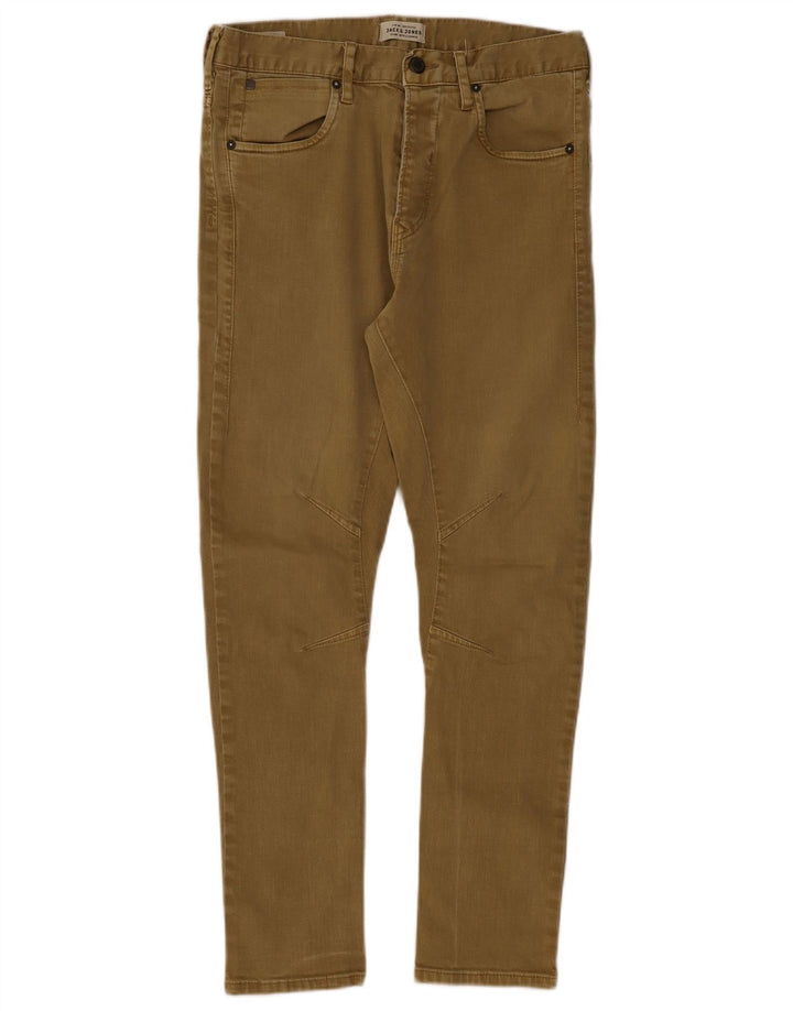 Jack & Jones Herren Slim Jeans W32 L29 Khaki Baumwolle