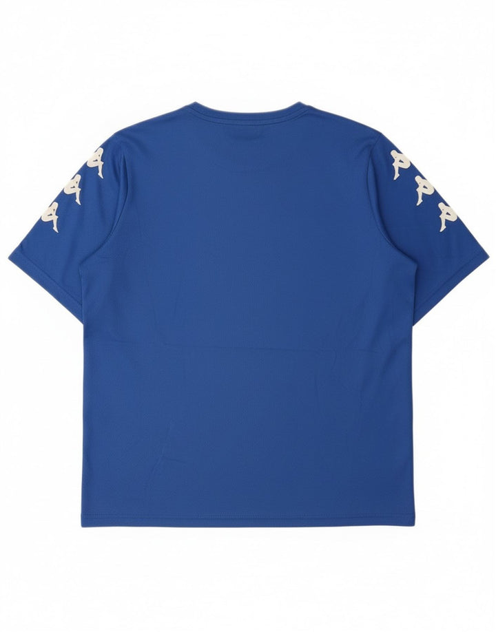 Kappa Herren Grafik-T-Shirt-Oberteil Mittelblaues Polyester