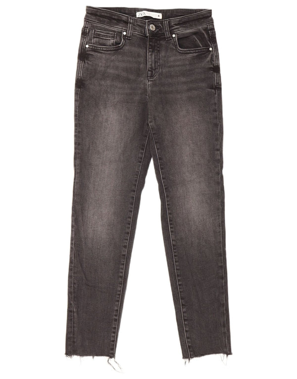 Zara Womens Crop Slim Jeans EU 36 XS W26 L25 Grey Cotton