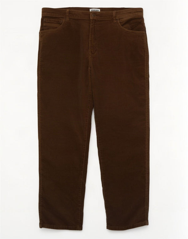 Wrangler Herren Texas Slim Cordhose W36 L30 Braune Baumwolle