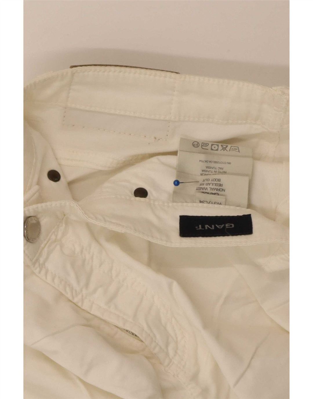 Gant Damen Straight Jeans W31 L34 Weiße Baumwolle