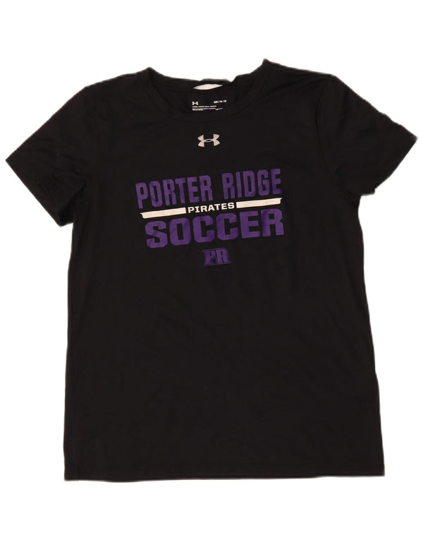 Under Armour Damen Graphic T-Shirt Top UK 14 Medium Schwarz