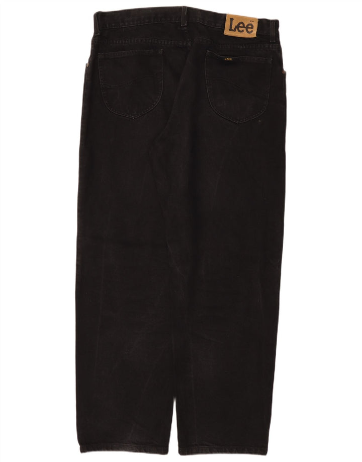 Lee Herren Kansas Straight Jeans W38 L30 Schwarze Baumwolle