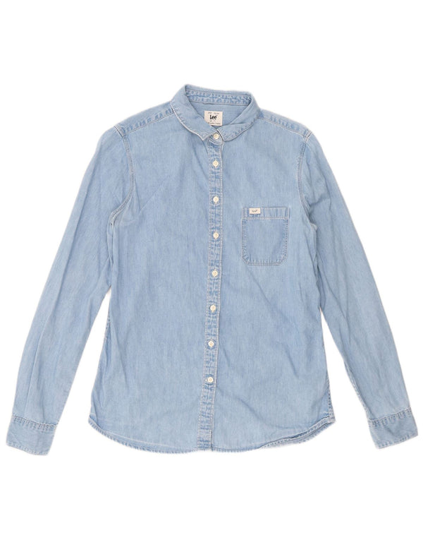 Lee Damen-Jeanshemd mit lockerer Passform, UK 6 XS, blaue Baumwolle