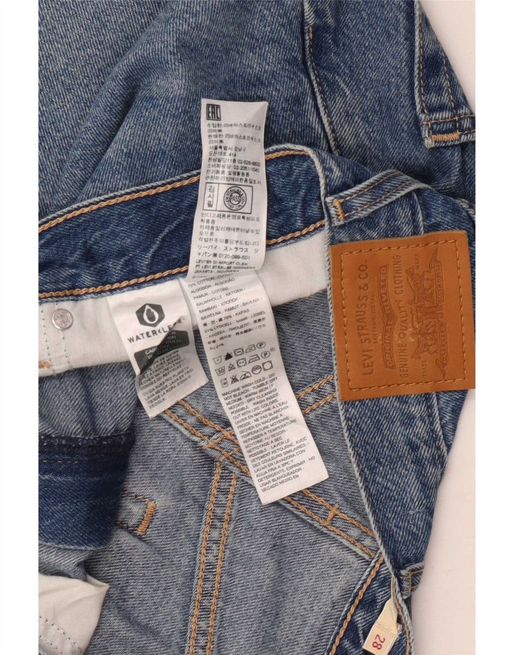 Levi's Damen Jeansshorts W28 mittelblaue Baumwolle