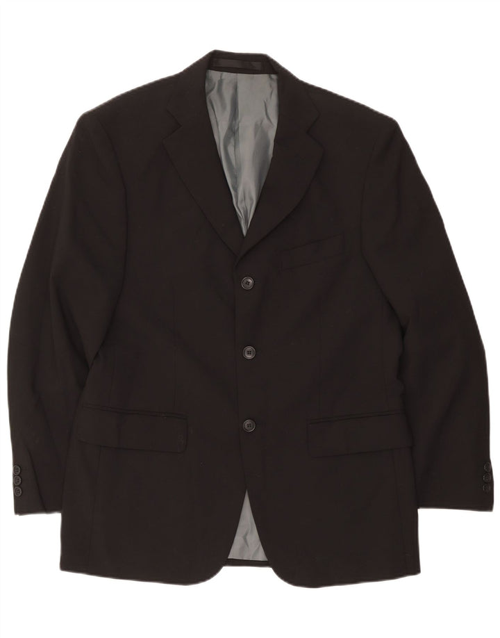 Marks & Spencer Herren-Blazer, kurz, 3 Knöpfe, Gr. 38, mittelschwarz
