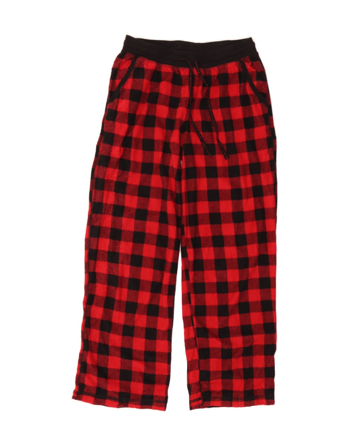 NAUTICA Womens Tracksuit Trousers UK 16 Large Red Check Polyester Vintage Nautica and Second-Hand Nautica from Messina Hembry 
