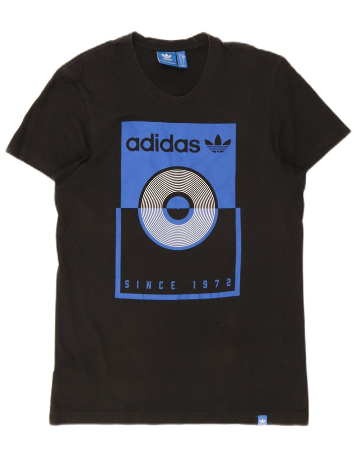 Adidas Herren Grafik T-Shirt Top Small Schwarz