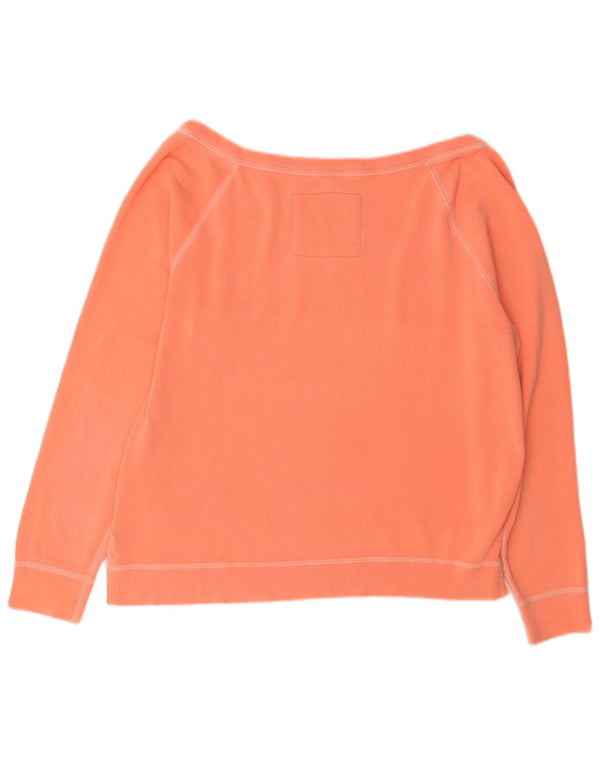Abercrombie & Fitch Damen Grafik-Sweatshirt-Pullover UK 16 Large Orange