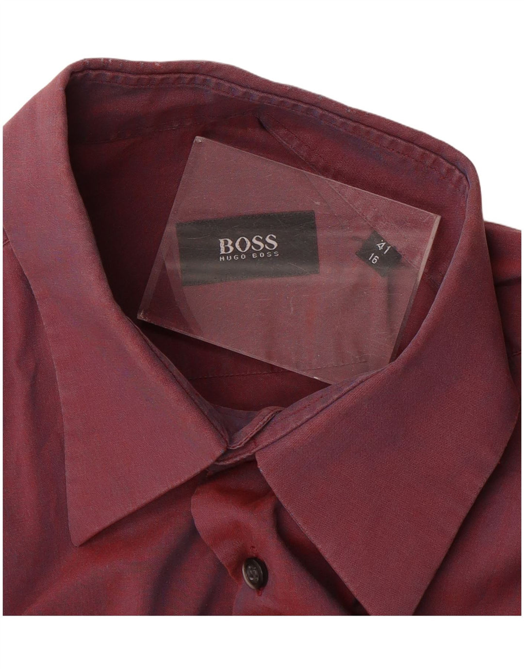 Hugo Boss Herrenhemd Größe 41 16 Large Burgund