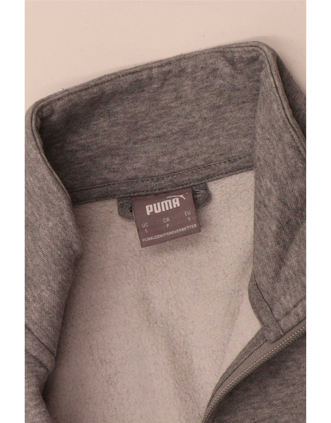 Puma Herren-Trainingsanzug-Top-Jacke, klein, grau gefleckte Baumwolle