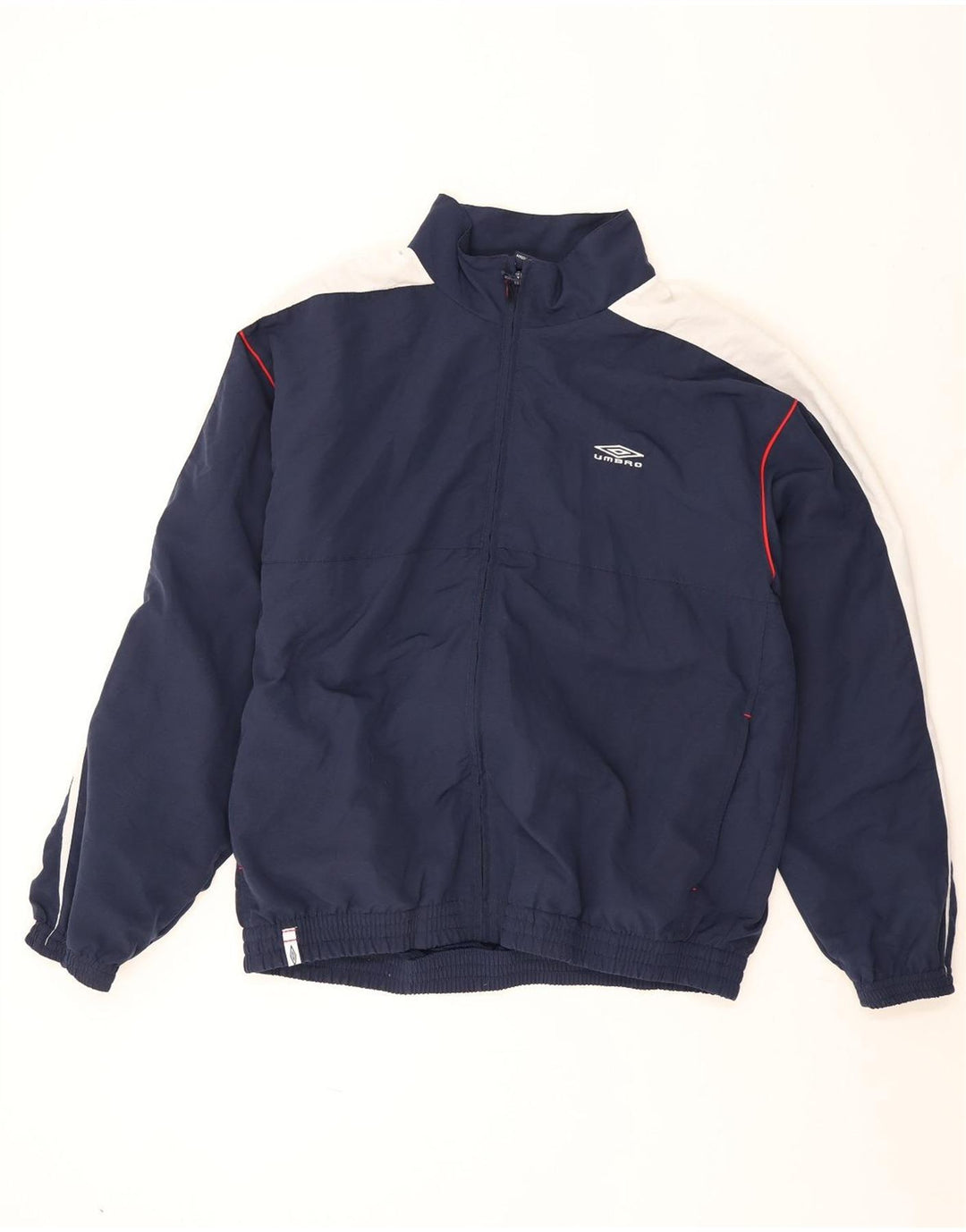Umbro Herren-Trainingsanzugoberteil mit Grafik, XL, Marineblau, Farbblock-Polyester