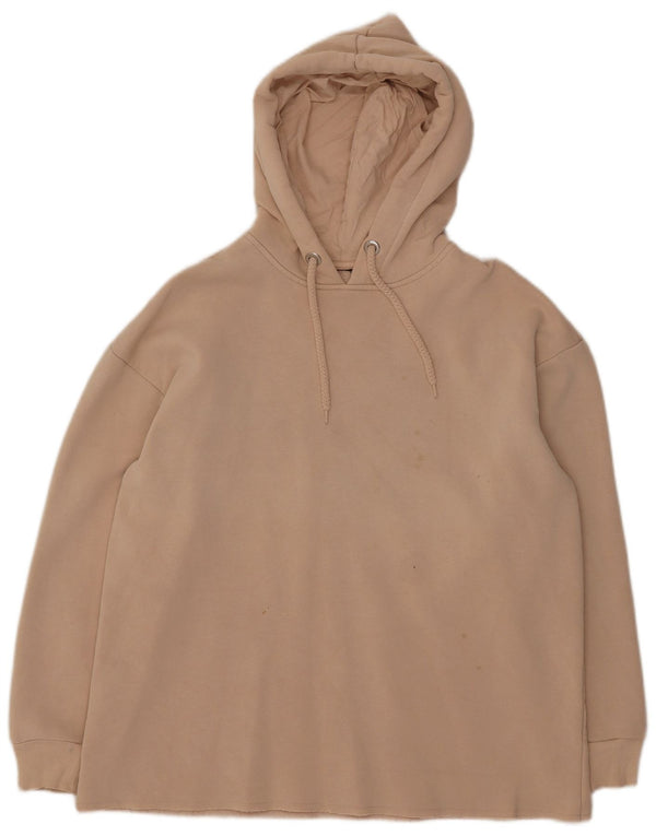 Topshop Damen-Pullover mit übergroßem Kapuzenpullover, Gr. 8, Beige, Baumwolle