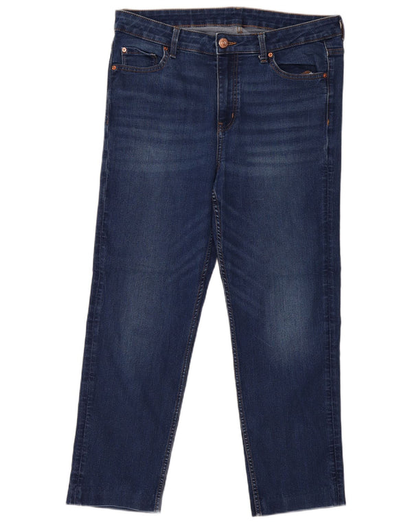 Marks & Spencer Damen Straight Jeans UK 16 Large W36 L26 Marineblau Baumwolle