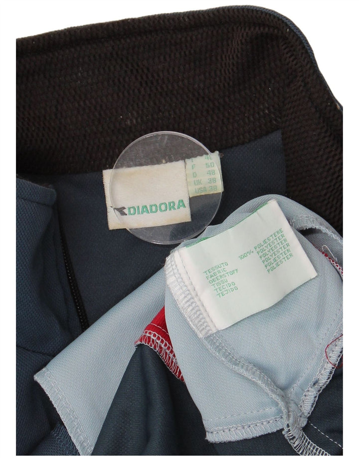 DIADORA Herren-Trainingsanzugoberteil, UK-Größe 38, mittleres Marineblau, Farbblock