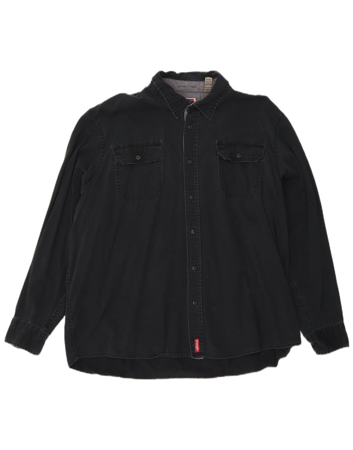 Wrangler Herrenhemd 2XL Marineblaue Baumwolle