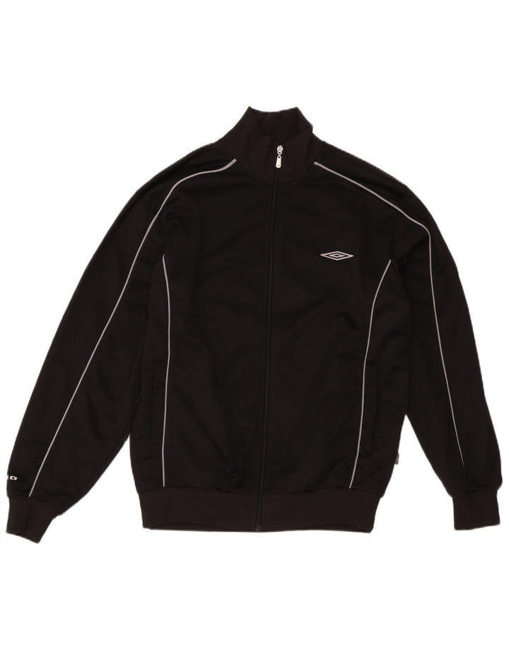 Umbro Herren-Trainingsanzug-Top-Jacke, mittelschwarzes Polyester