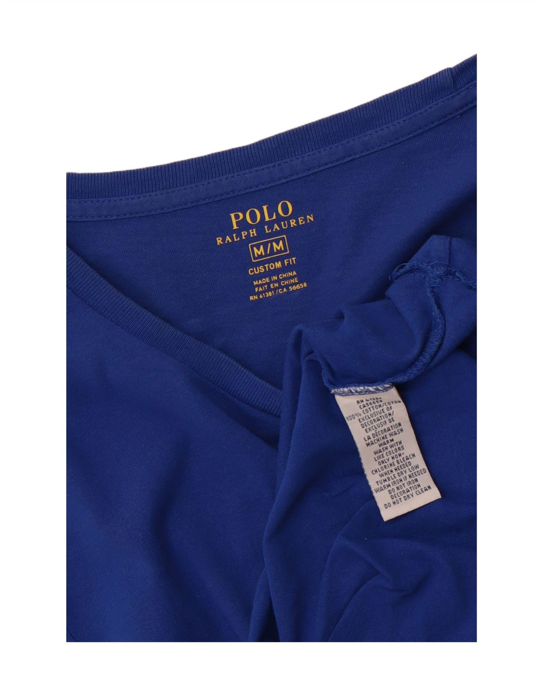 POLO RALPH LAUREN Herren-T-Shirt mit individueller Passform, mittelblaue Baumwolle