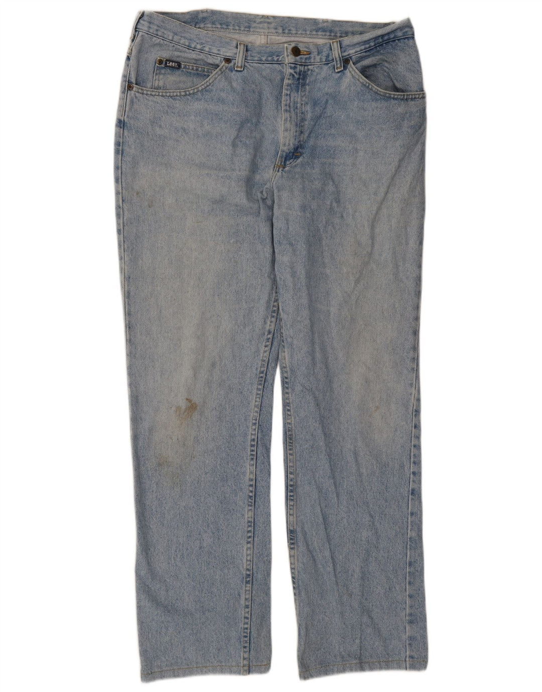 LEE Mens Straight Jeans W38 L34 Blue Cotton