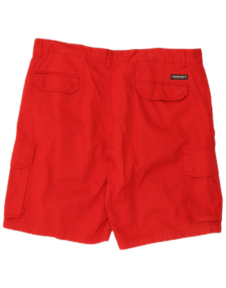 40Weft Herren Cargo Shorts W40 XL Rote Baumwolle