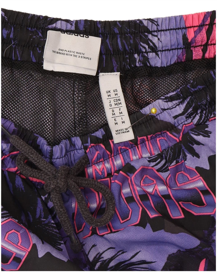 Adidas Herren-Badeshorts mit Grafik, mittelgroß, mehrfarbig, Blumenmuster, Polyester